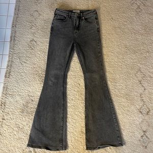 XSOLDX FREE PEOPLE gray bell high waisted jeans
